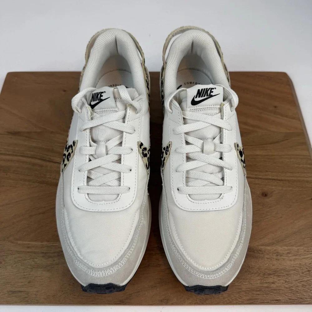 New‎ NIB Womens Nike Waffle Debut Phantom Sesame Leopard Sneakers Size 11 M